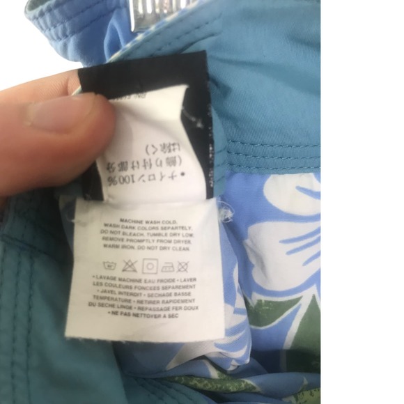 Patagonia Women Board Short Swim trunks Blue White Green Floral Drawstring 5 / S - Picture 13 of 13